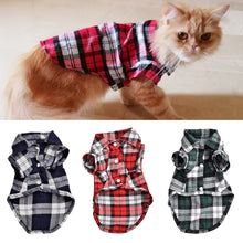 Load image into Gallery viewer, Classic Plaid Pet Cat Clothes for Cats Spring/Summer