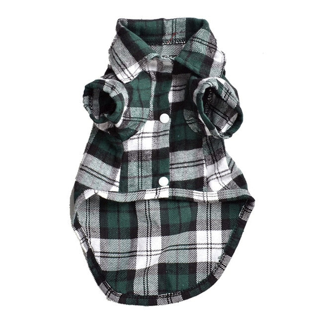 Classic Plaid Pet Cat Clothes for Cats Spring/Summer